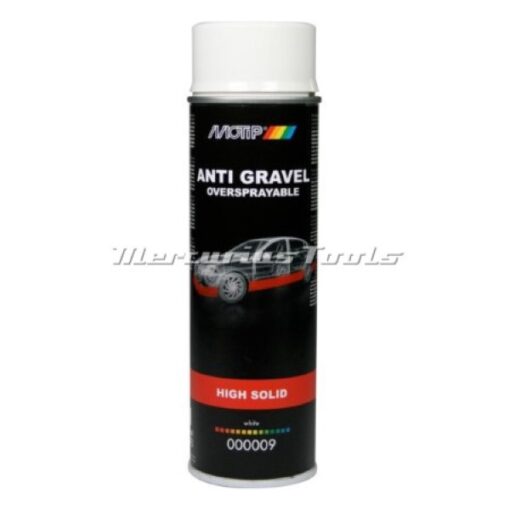 Undercoating anti steenslag wit overspuitbaar 500ml spuitbus -Motip 000009