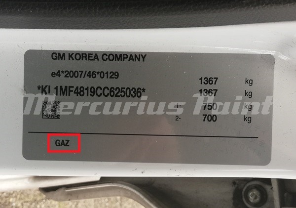 chevrolet spark 2012 kleurcode sticker autolak kleur achterhalen Mercurius Paint